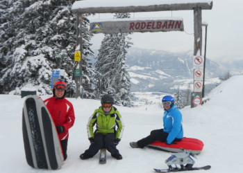 Bockerl und Airboard an der Rodelbahn am Karkogel